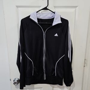 Adidas Women's Black and White Jacket‎ Size Medium